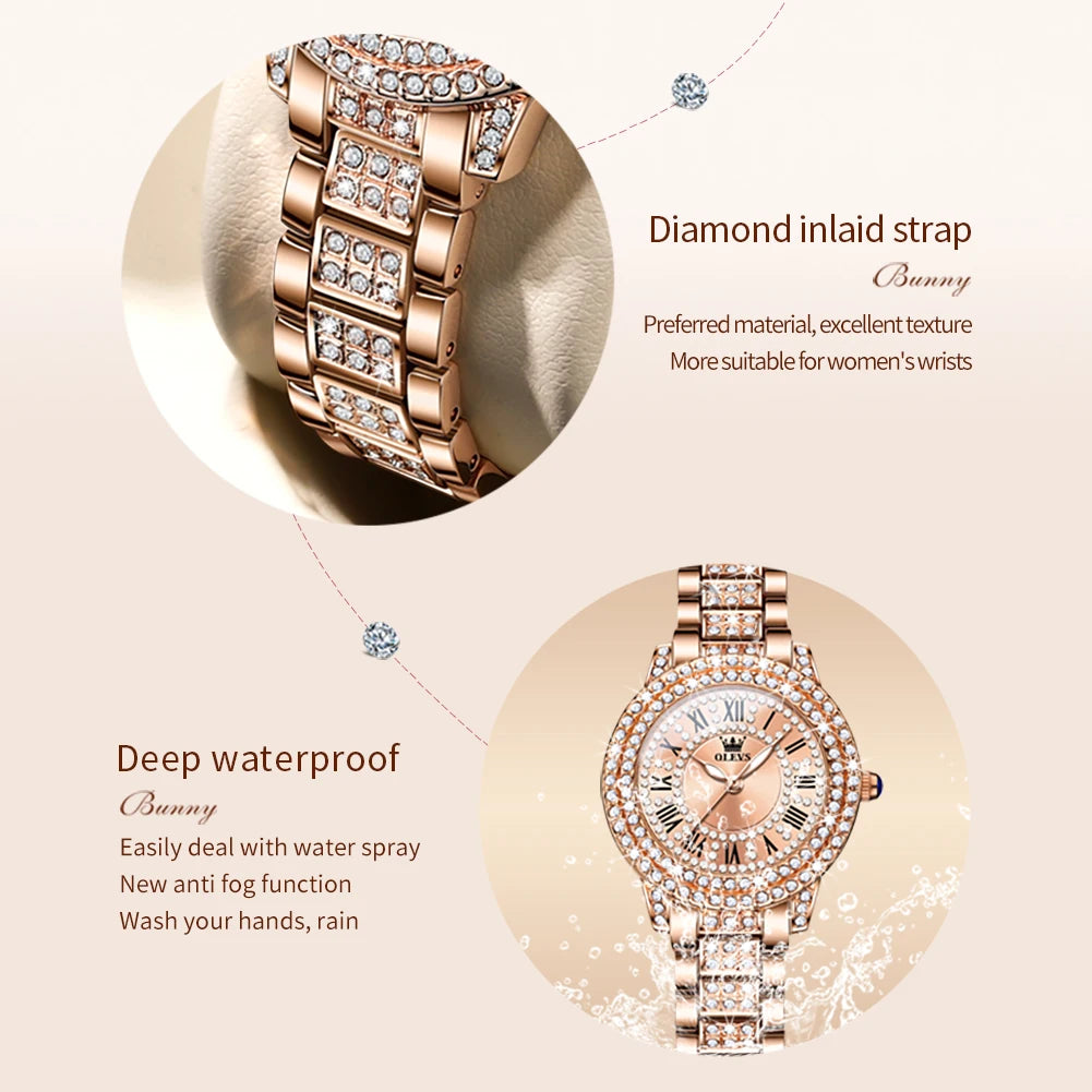 OLEVS Dazzle – The Luxury Diamond-Accented Women's Watch