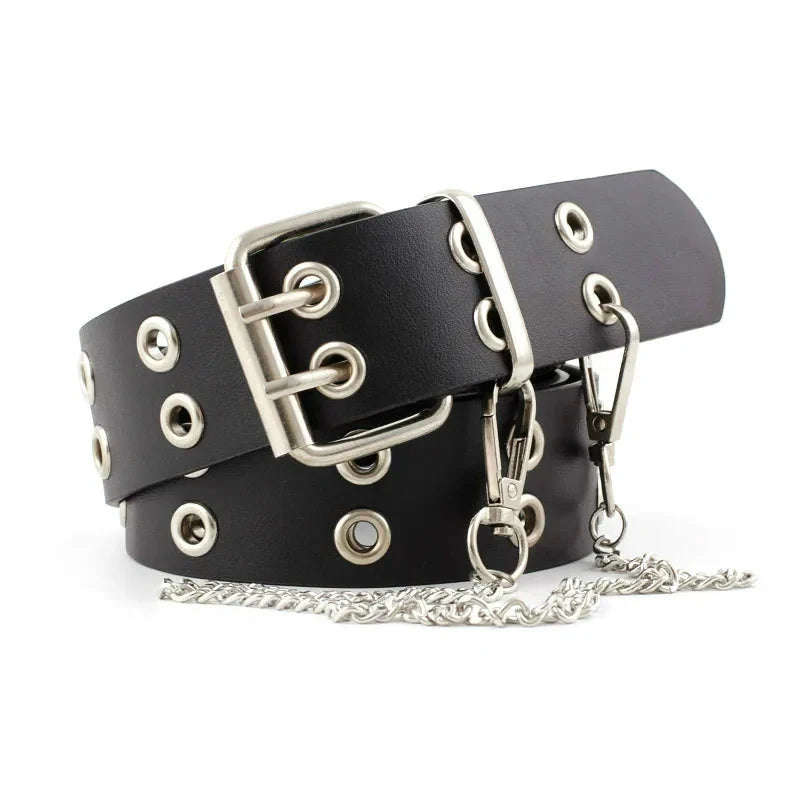 Aura Punk – The Y2K Double-Hole Belt for Men & Women