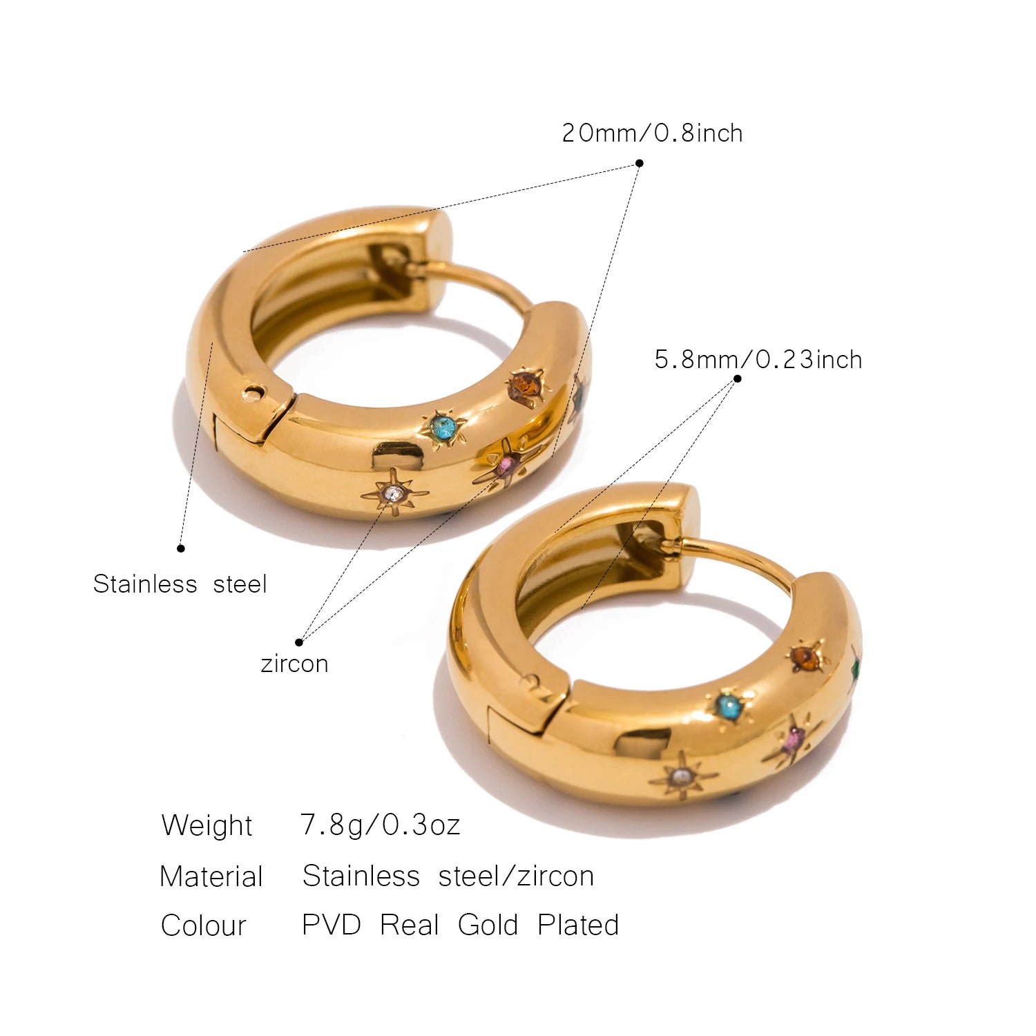 Meridian Classic – Stainless Steel Hoop Earrings for Women