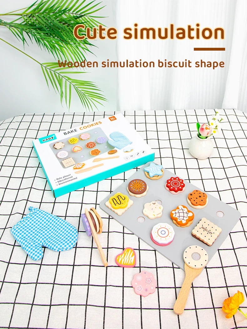 Wooden Pretend Kitchen Set for Toddlers