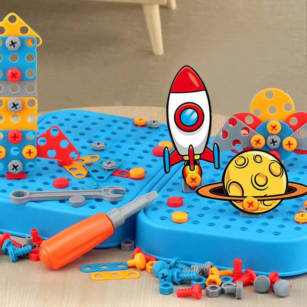 3D Puzzle Drill Tool Kit for Kids (211–351pcs)