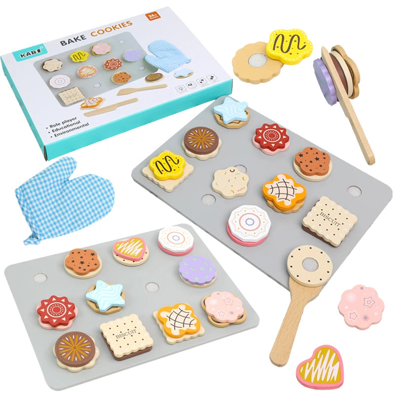 Wooden Pretend Kitchen Set for Toddlers