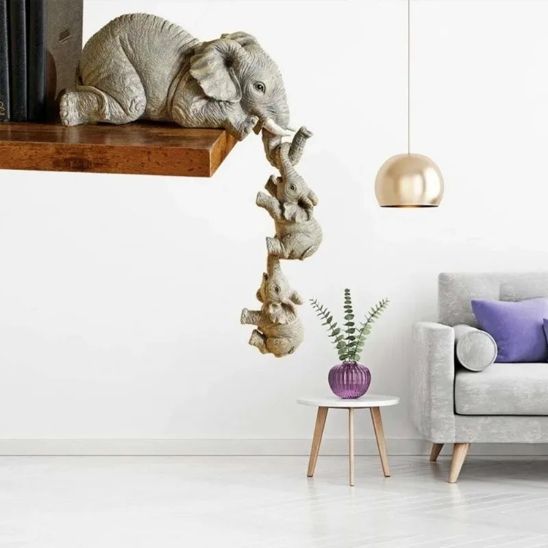 Mini Elephant Hug Set – Cute Handcrafted Home Decor