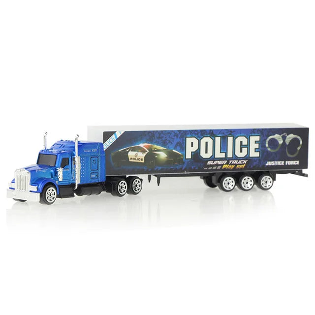 Mini Alloy Container Truck – Diecast Toy Vehicle