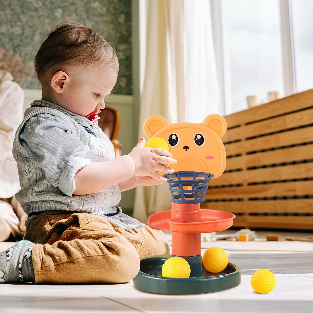 Rainbow Spiral Ball Tower – 2 to 7-Layer Rolling Track Educational Toy