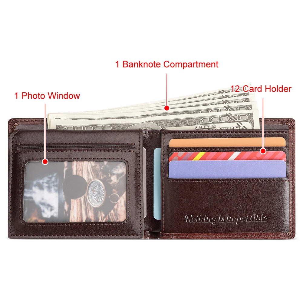 KAVIS Classic RFID Leather Wallet