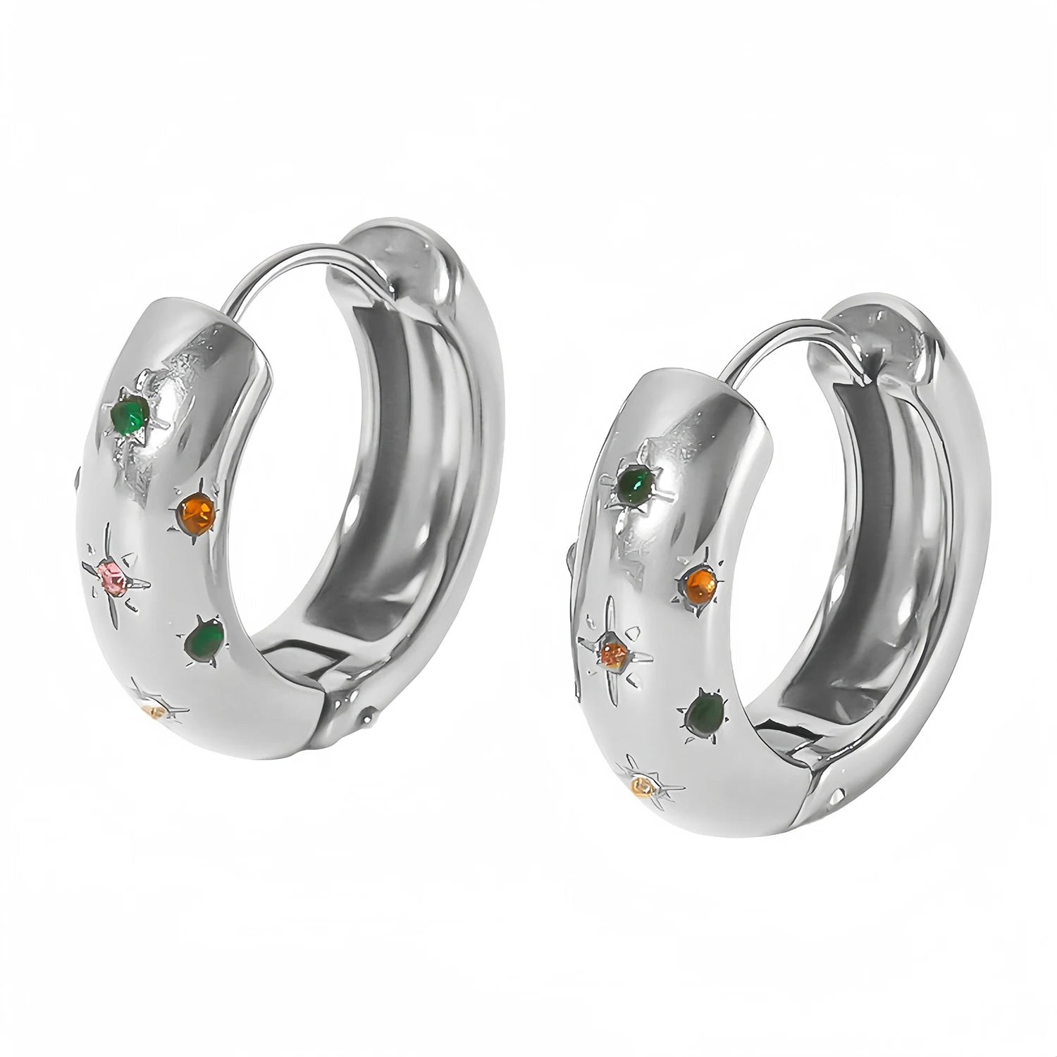 Meridian Classic – Stainless Steel Hoop Earrings for Women