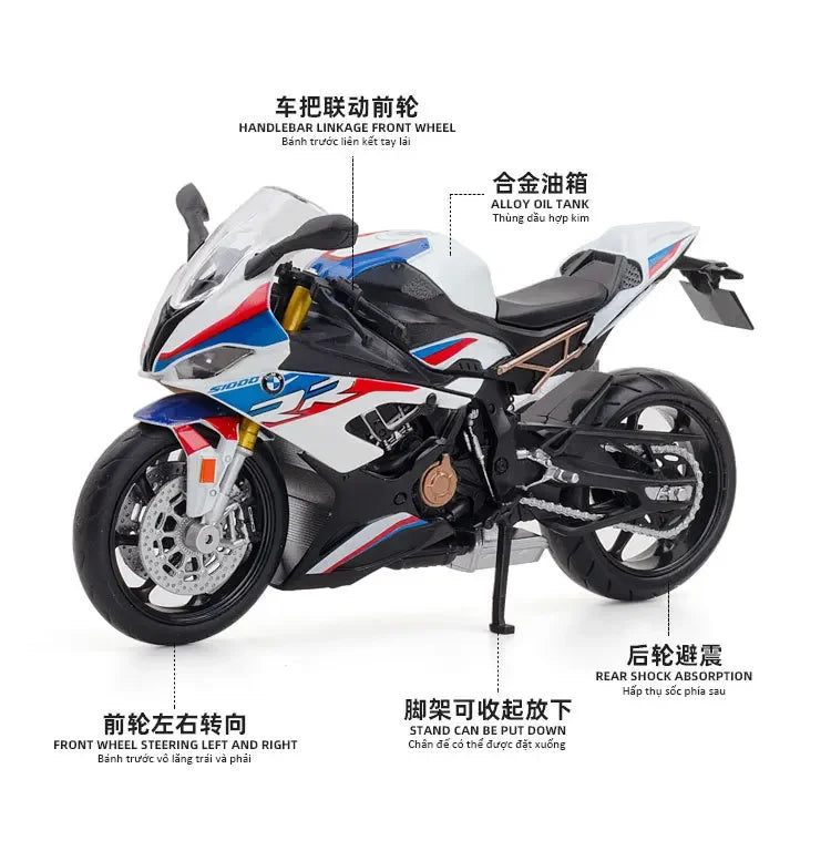 BMW S1000RR 1:12 Diecast Bike – Premium Alloy Motorcycle Model for Collectors & Kids