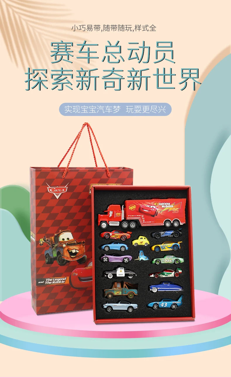 Cars Diecast Racing Set – 8/13/15 Metal Cars Gift Box