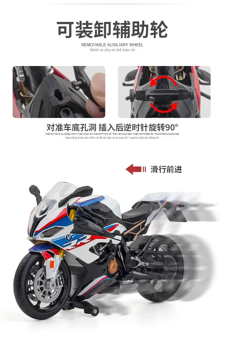 BMW S1000RR 1:12 Diecast Bike – Premium Alloy Motorcycle Model for Collectors & Kids