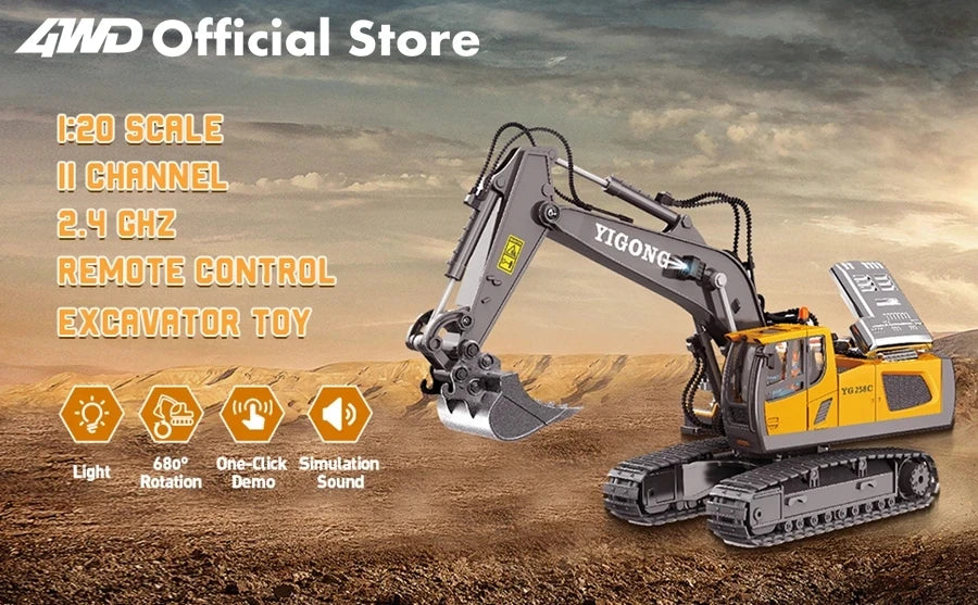 4WD RC Construction Vehicle – Remote Control Construction Toy