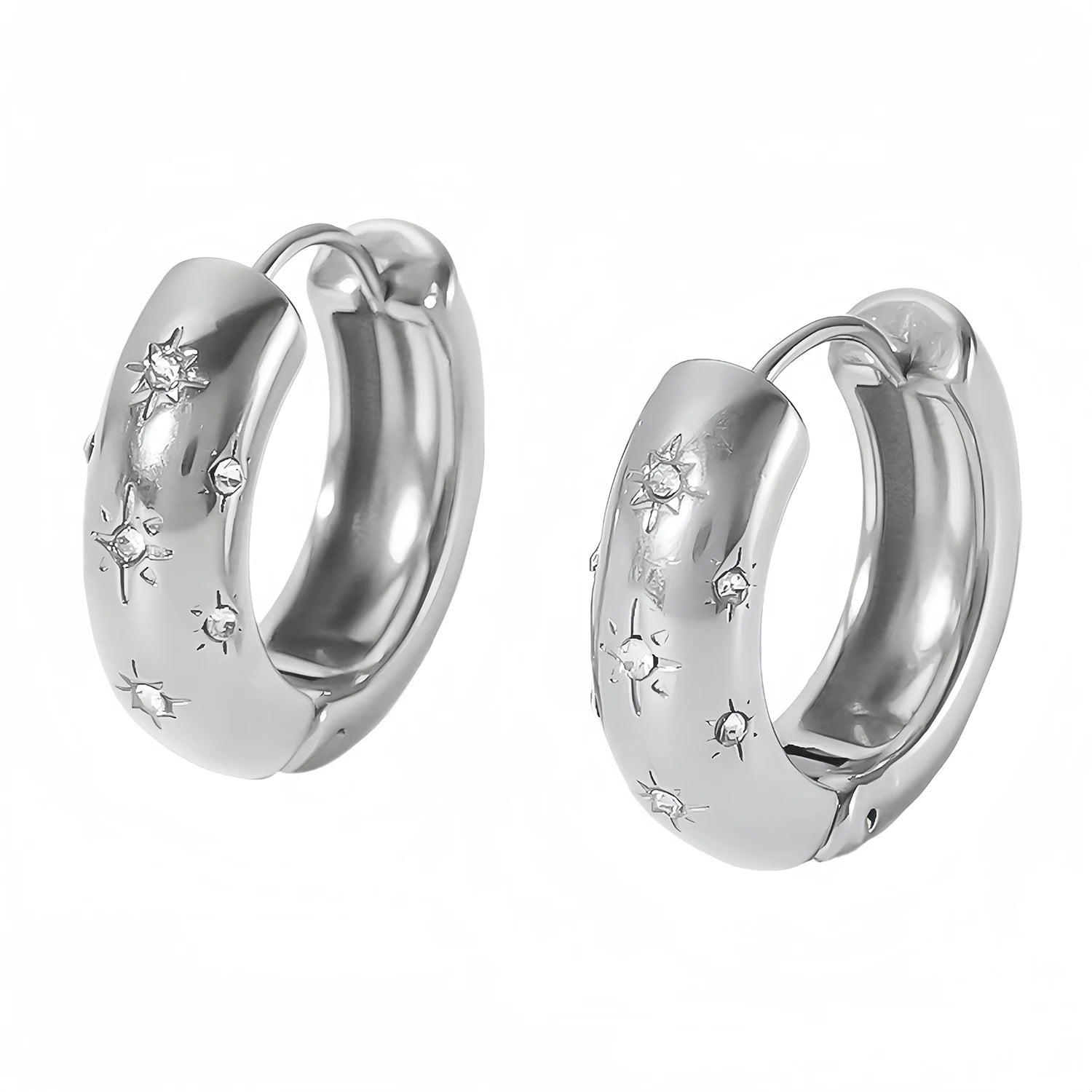 Meridian Classic – Stainless Steel Hoop Earrings for Women