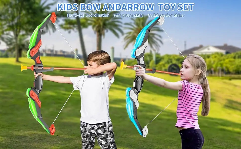 Light-Up Archery Set for Kids – Bow, Quiver & Target