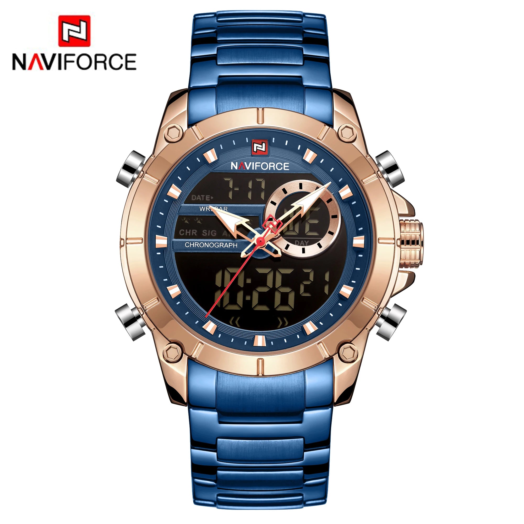 NAVIFORCE 9163 Steel Command – Military Sport Watch