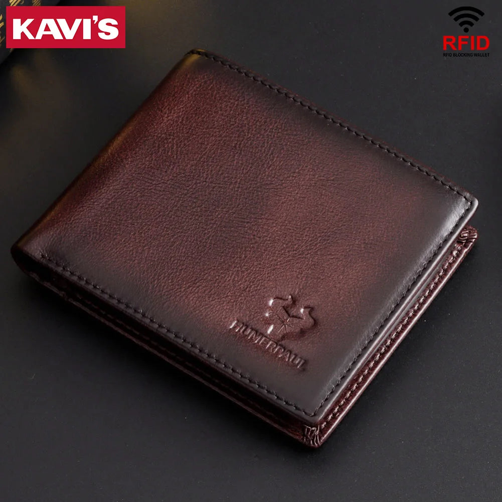 KAVIS Classic RFID Leather Wallet