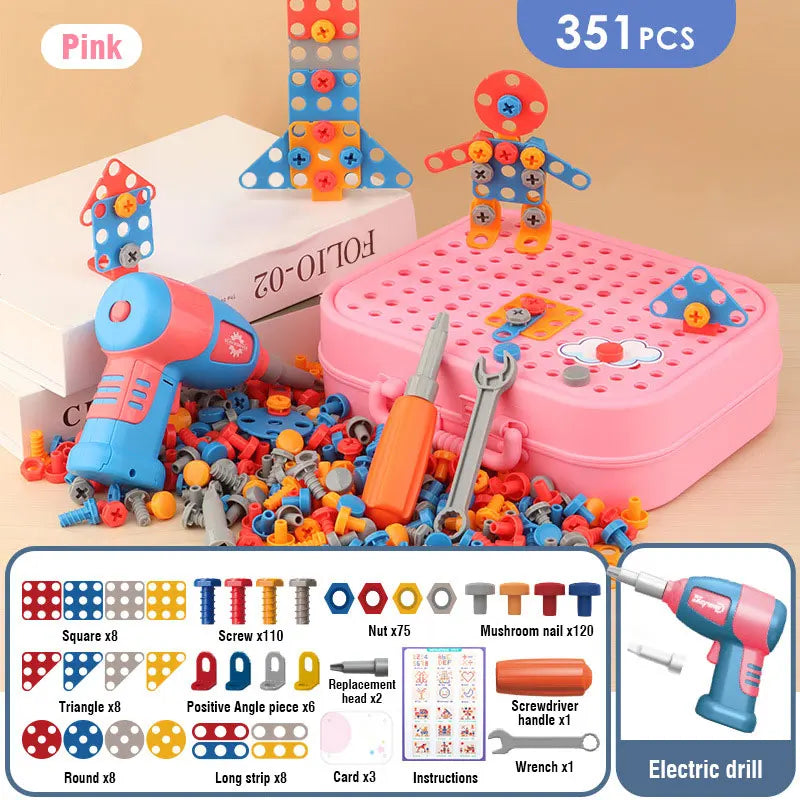 3D Puzzle Drill Tool Kit for Kids (211–351pcs)