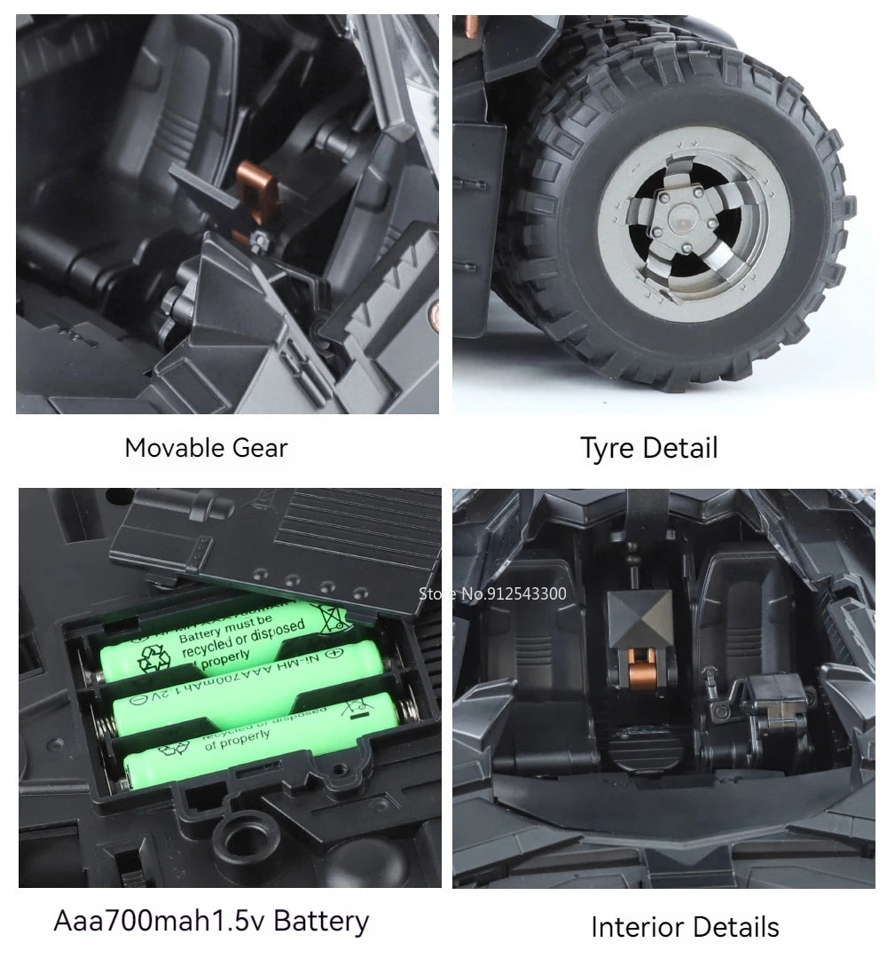 1:18 Dark Knight Batmobile – Premium Diecast Model with Lights & Sound