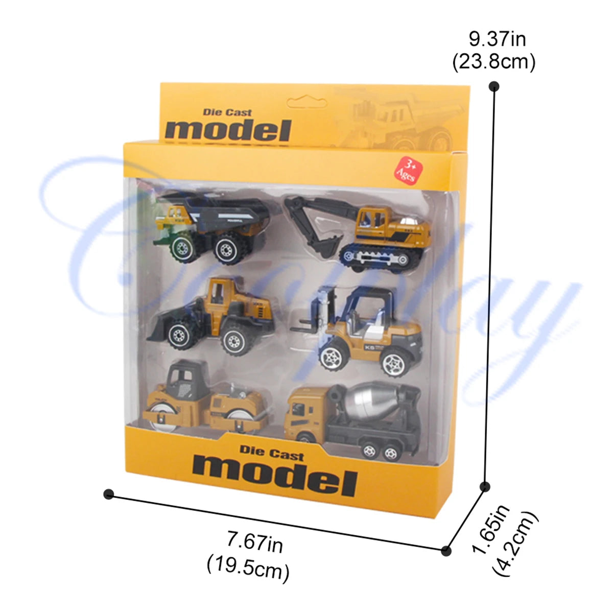 Build & Go Construction Fleet – 6-Piece Alloy Engineering Trucks Set