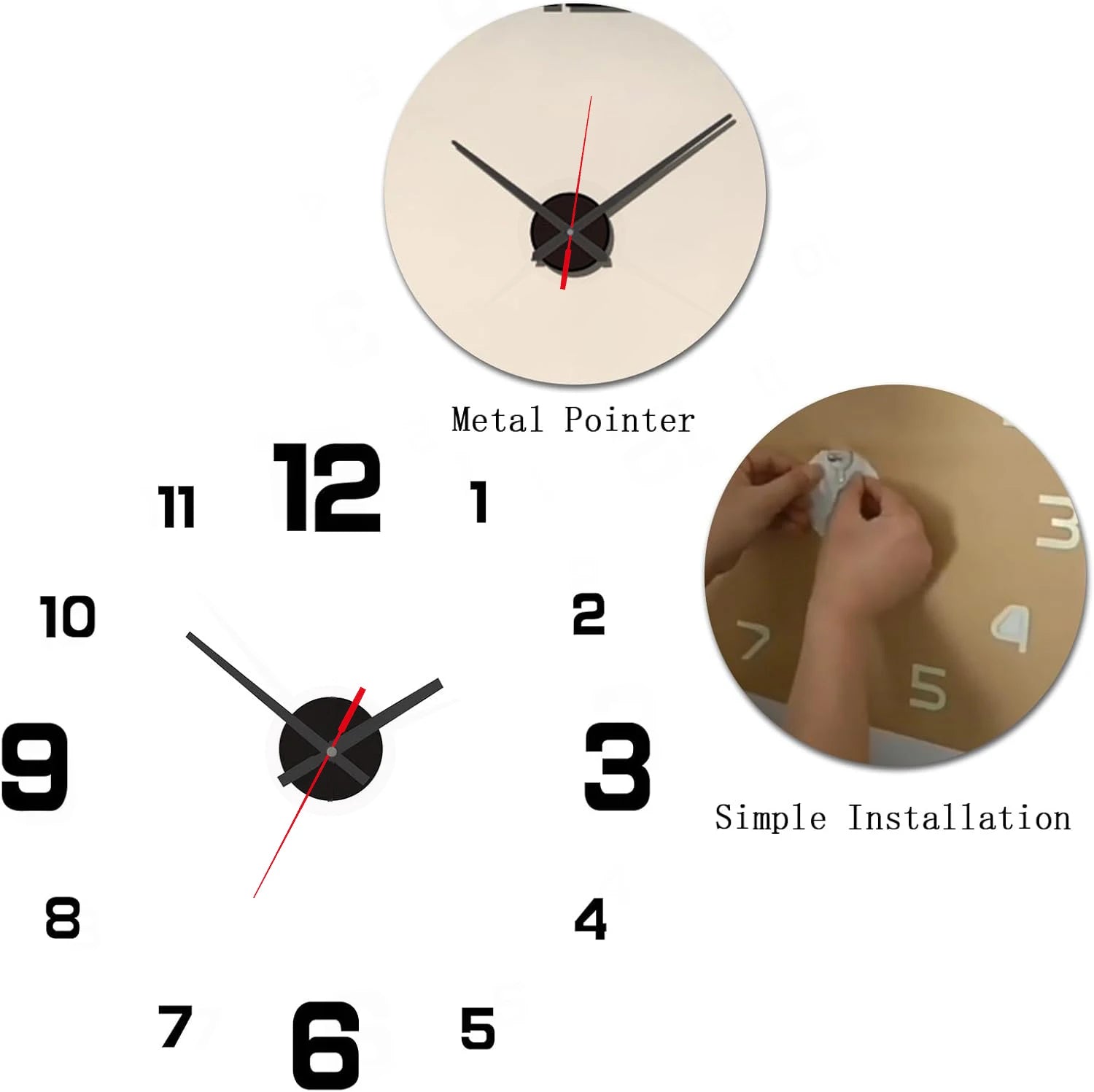 TimeFlow Frameless 3D Wall Clock