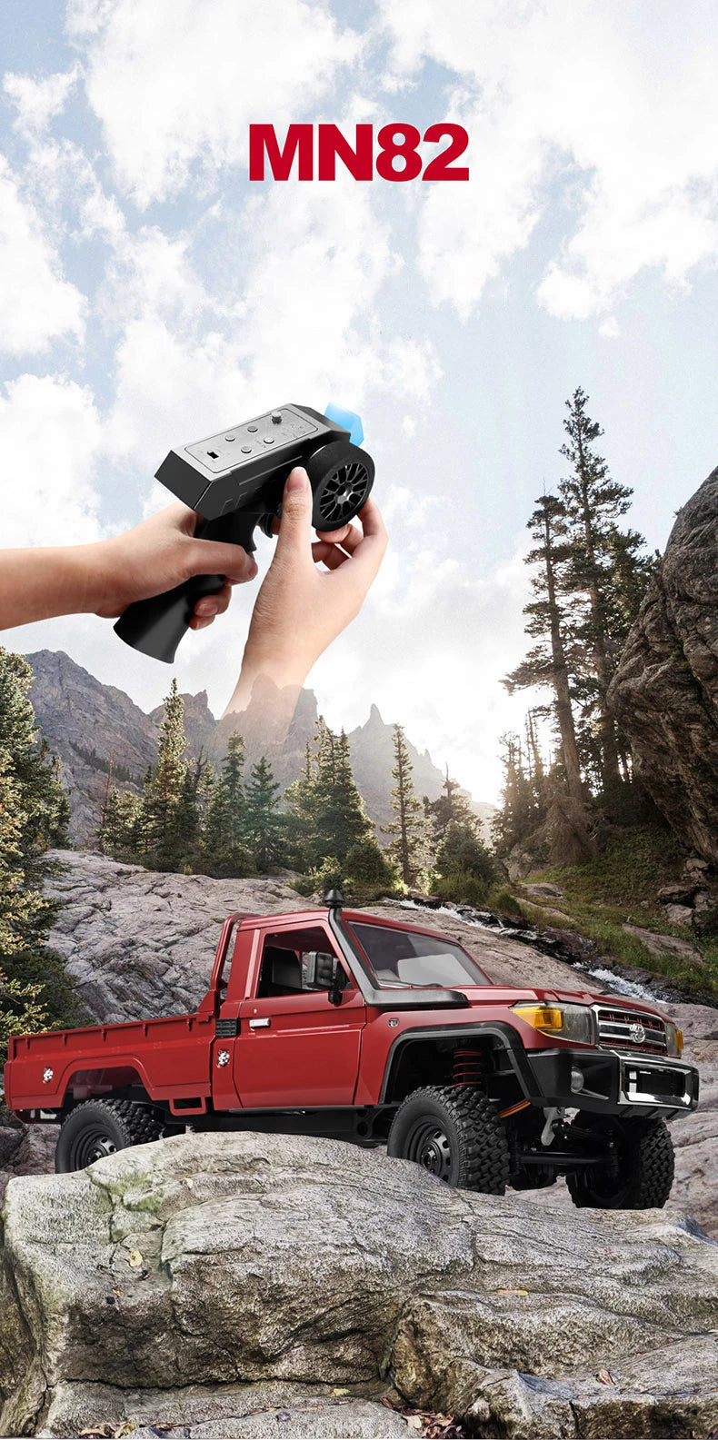 ZWN MN82 RC Pickup 1:12 – Retro 4WD Remote Control Truck with LEDs