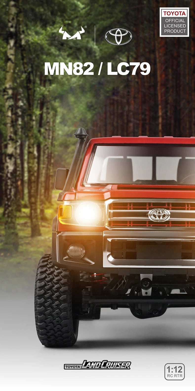 ZWN MN82 RC Pickup 1:12 – Retro 4WD Remote Control Truck with LEDs