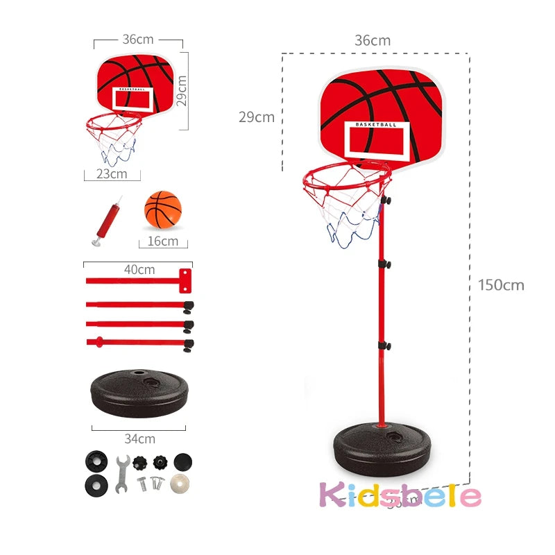 Kids Adjustable Basketball Hoop Set