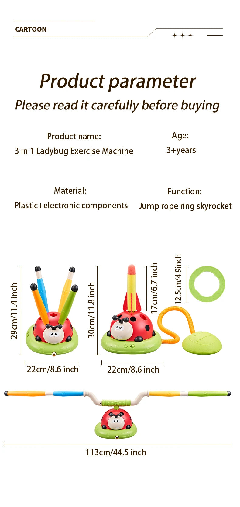 5-in-1 Ladybug Sports Game – Outdoor Activity Set for Kids