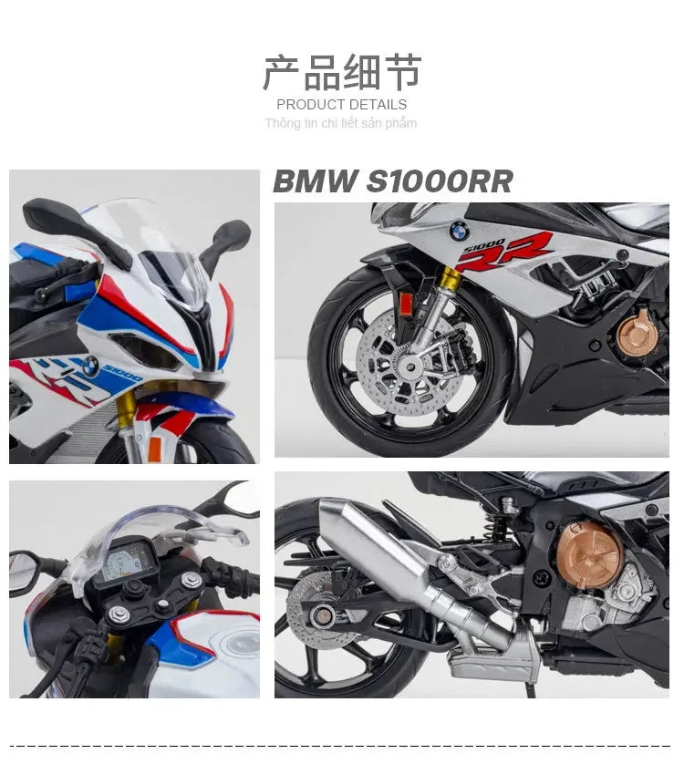 BMW S1000RR 1:12 Diecast Bike – Premium Alloy Motorcycle Model for Collectors & Kids
