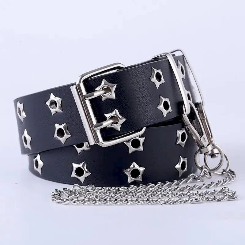 Aura Punk – The Y2K Double-Hole Belt for Men & Women