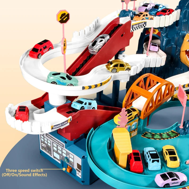 Lion Adventure Race Track – Diecast Car Racing Set for Kids