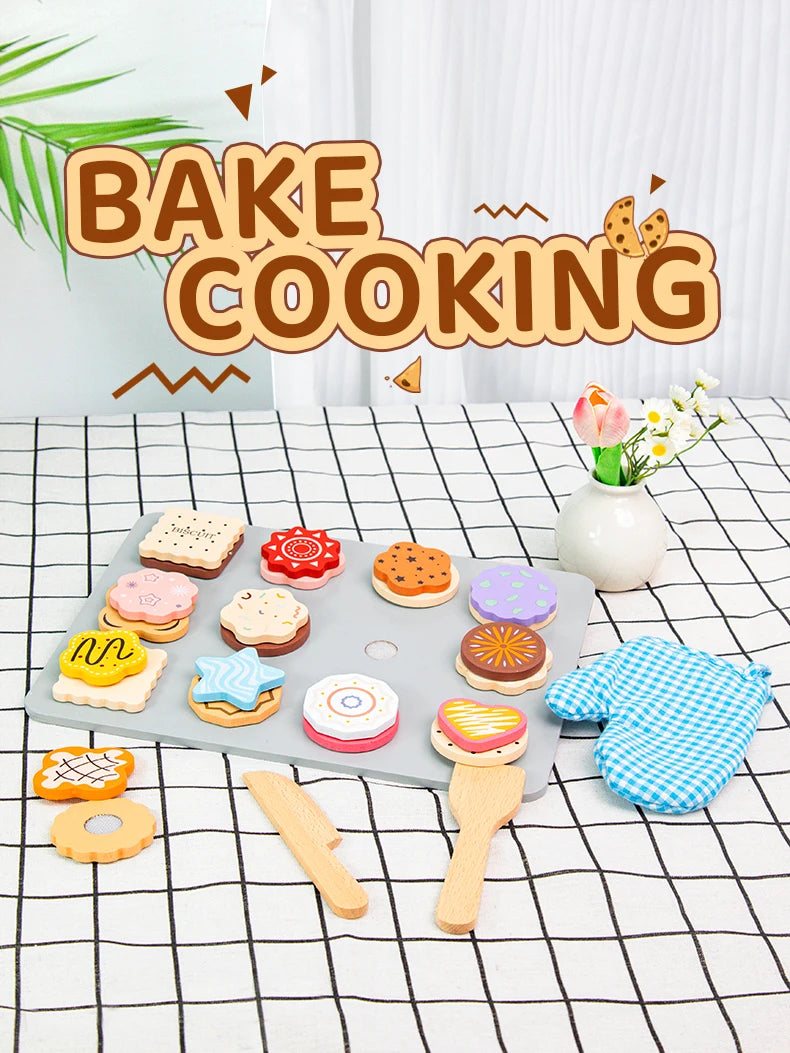 Wooden Pretend Kitchen Set for Toddlers