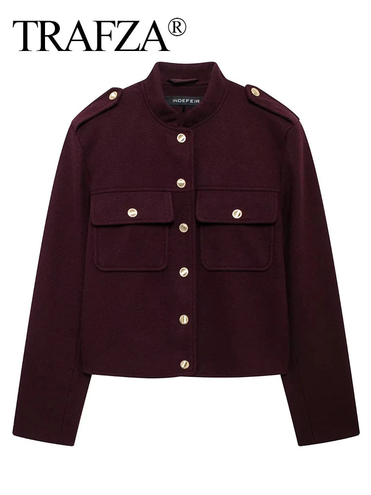 Aura Luxe Bomber – The Soft Tweed Woolen Jacket