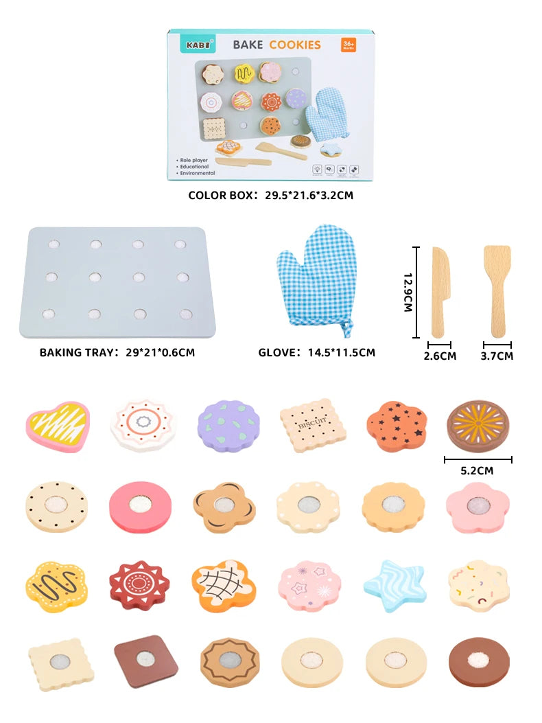 Wooden Pretend Kitchen Set for Toddlers