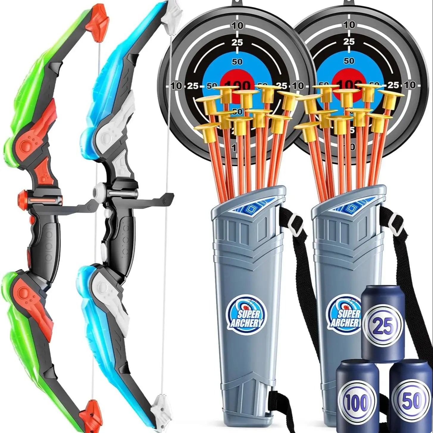 Light-Up Archery Set for Kids – Bow, Quiver & Target