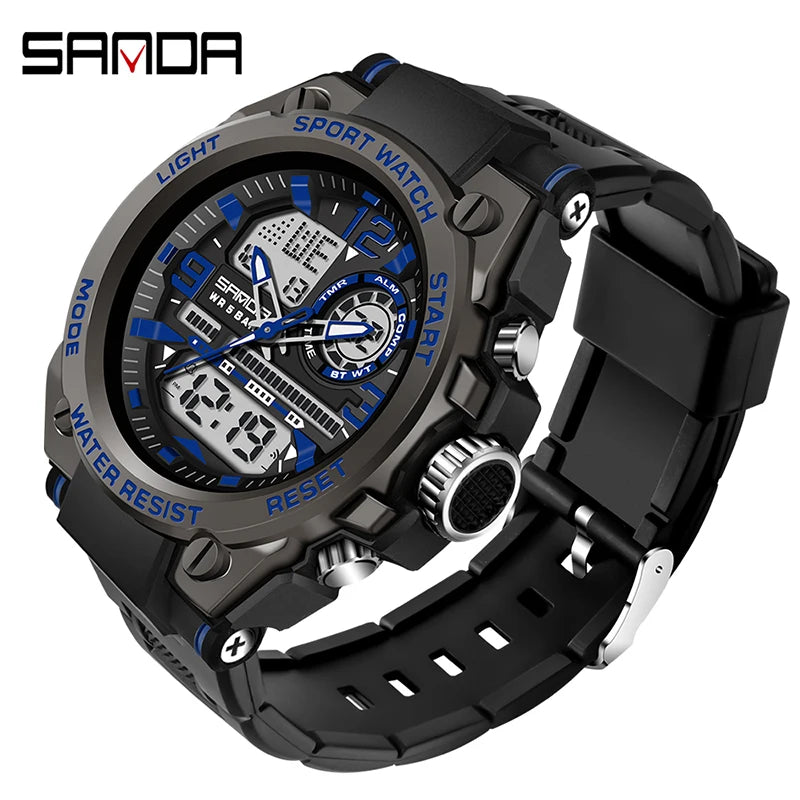 SANDA NightCommand – Dual Display Tactical Watch